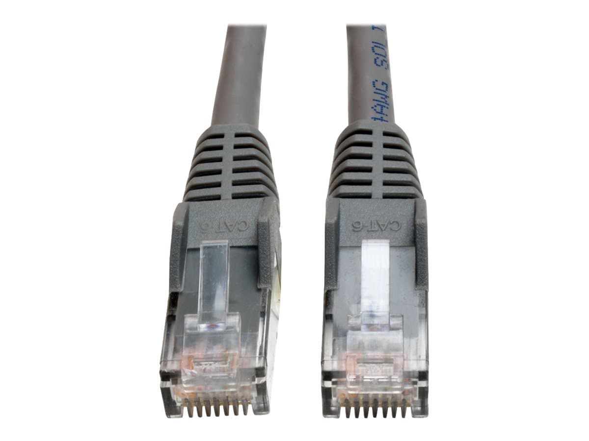 Tripp Lite 50ft Cat6 Gigabit Snagless Molded Patch Cable RJ45 M/M Gray 50' - patch cable - 50 ft - gray