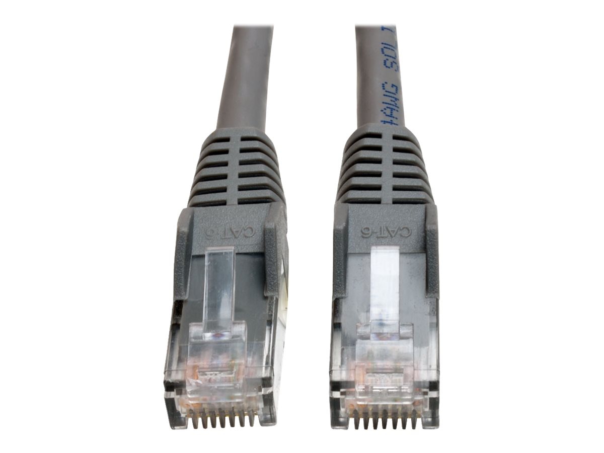 Eaton Tripp Lite Series Cat6 Gigabit Snagless Molded Plenum-Rated UTP Ethernet Cable, RJ45 M/M, PoE, Gray, 50ft 15.24 m