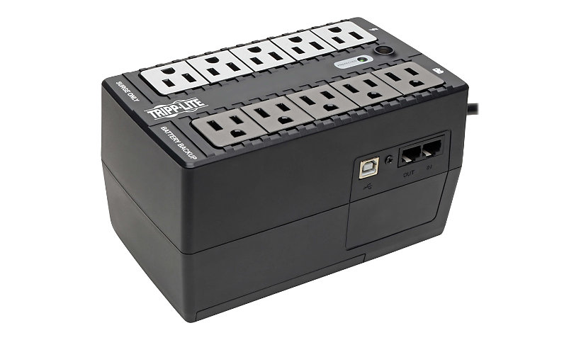 Tripp Lite UPS 600VA 325W Desktop Battery Back up Compact 120V USB RJ11
