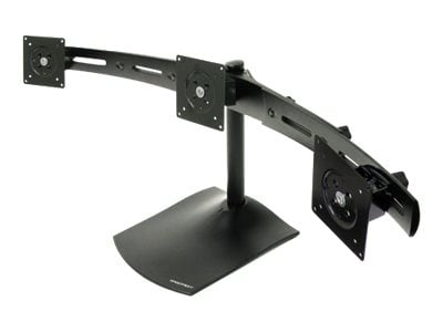Ergotron DS100 Triple-Monitor Desk Stand pied - pour 3 écrans LCD - noir