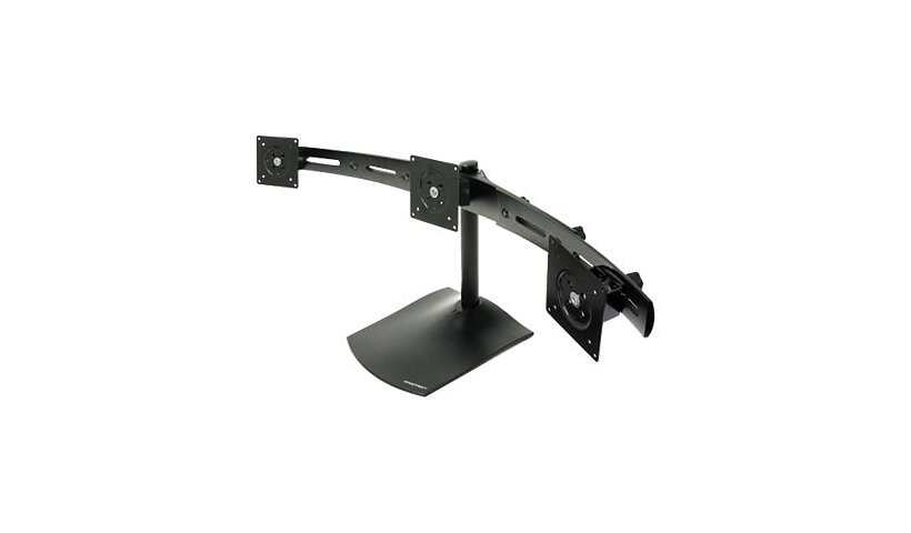 Ergotron DS100 Triple-Monitor Desk Stand pied - pour 3 écrans LCD - noir