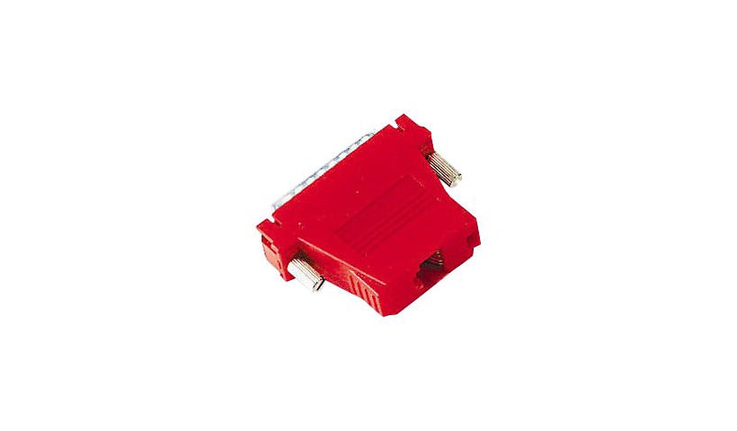 Black Box Modular Adapter Kit Unassembled, DB25M / RJ45F, Red,Thumbscrews