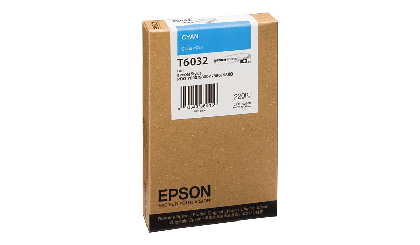 Epson T6032 - cyan - original - cartouche d'encre