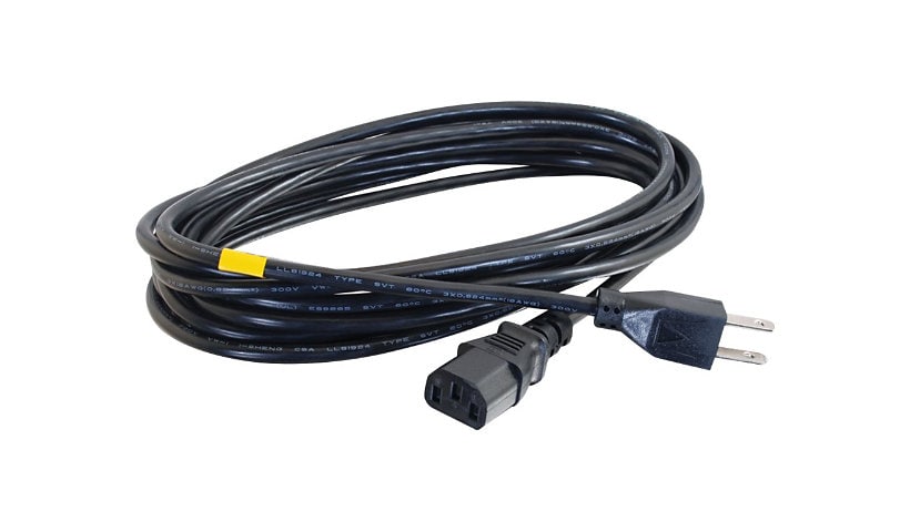 C2G 25ft Universal Power Cord - 18 AWG - NEMA 5-15P to IEC320C13 - câble d'alimentation - IEC 60320 C13 pour NEMA 5-15 - 7.6 m
