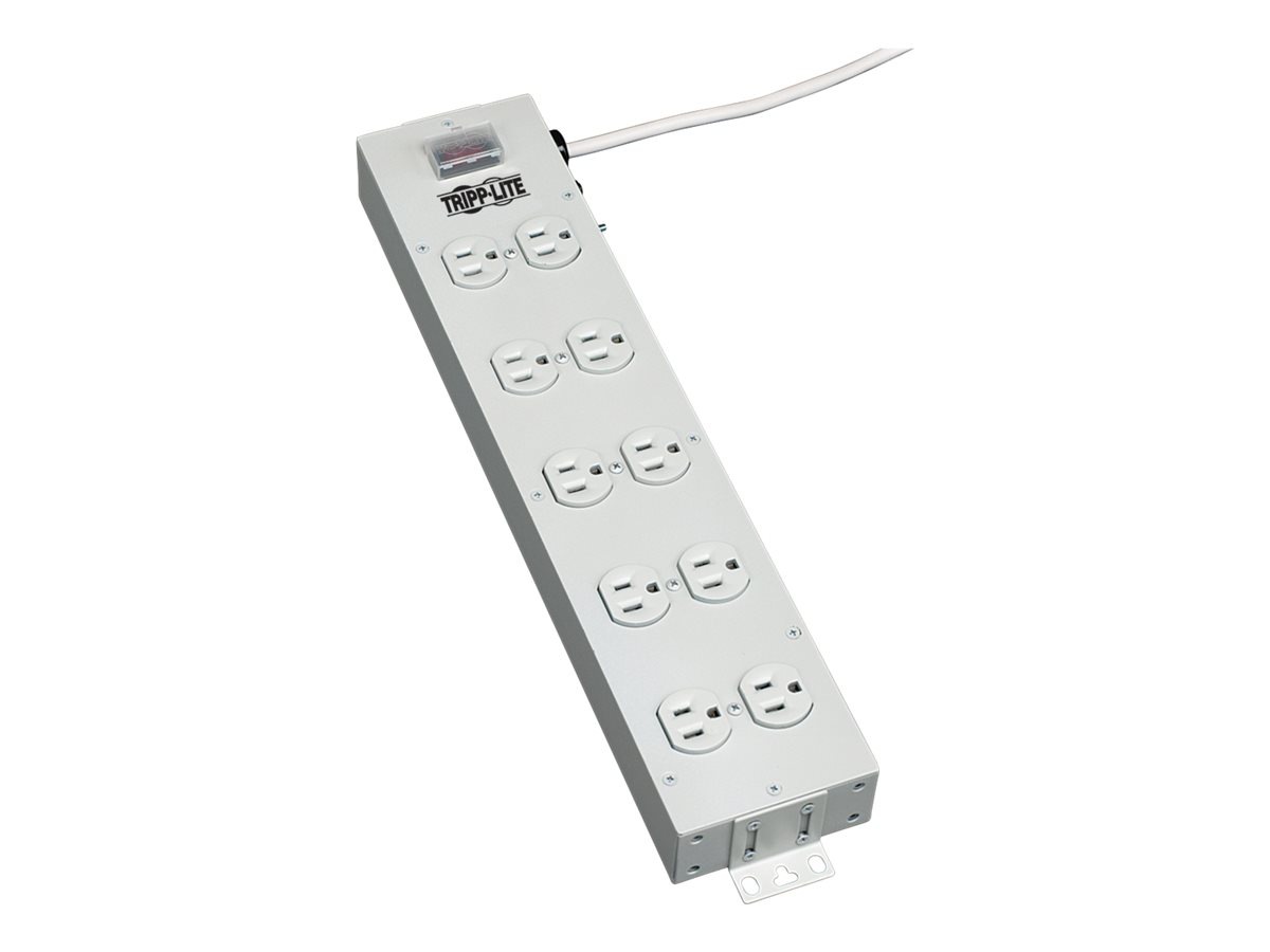 Tripp Lite Power Strip 120V 5-15R 10 Outlet Metal 15ft Cord 5-15P