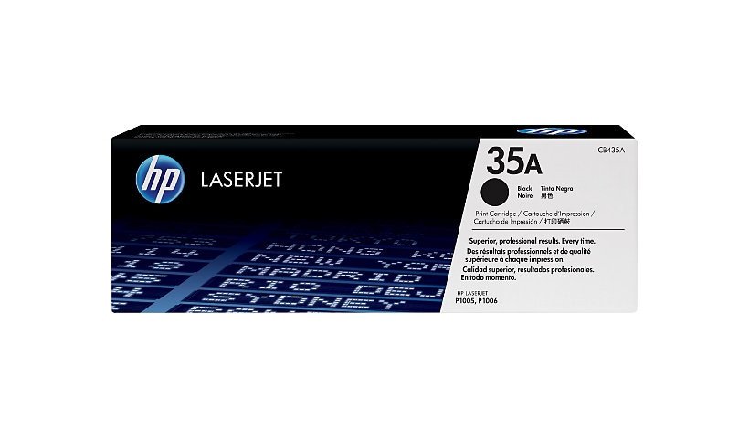 HP 35A Original Laser Toner Cartridge - Single Pack - Black - 1 Each