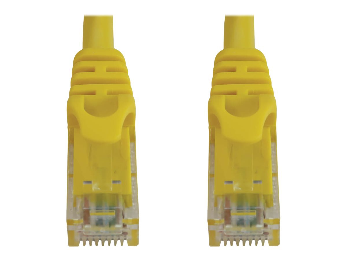 Eaton Tripp Lite Series Cat6a 10G Snagless Molded UTP Ethernet Cable (RJ45 M/M), PoE, Yellow, 10 ft. (3.1 m) - patch