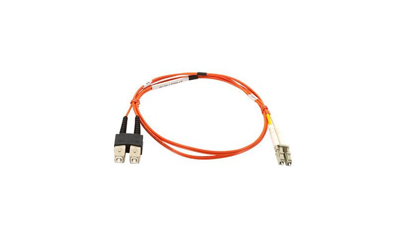 Black Box 5M LC/SC Duplex Multimode 50/125 OM2 Fiber Cable, Orange, 16ft