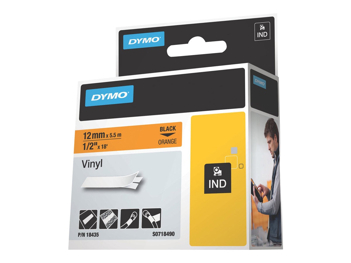 DYMO - vinyl - 1 roll(s) - Roll (0.5 in x 18 ft)