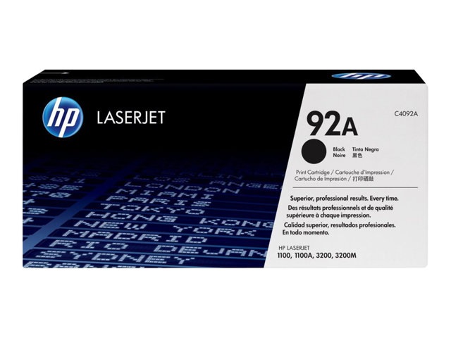 HP 92A (C4092A) Black Original LaserJet Toner Cartridge     
