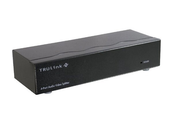 C2G 4-Port UXGA Monitor Splitter/Extender with 3.5mm Audio (Female Input) - video/audio splitter - 4 ports