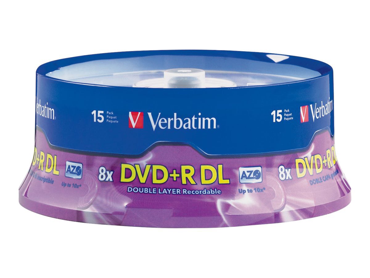 Verbatim - DVD+R DL x 15 - 8.5 GB - storage media