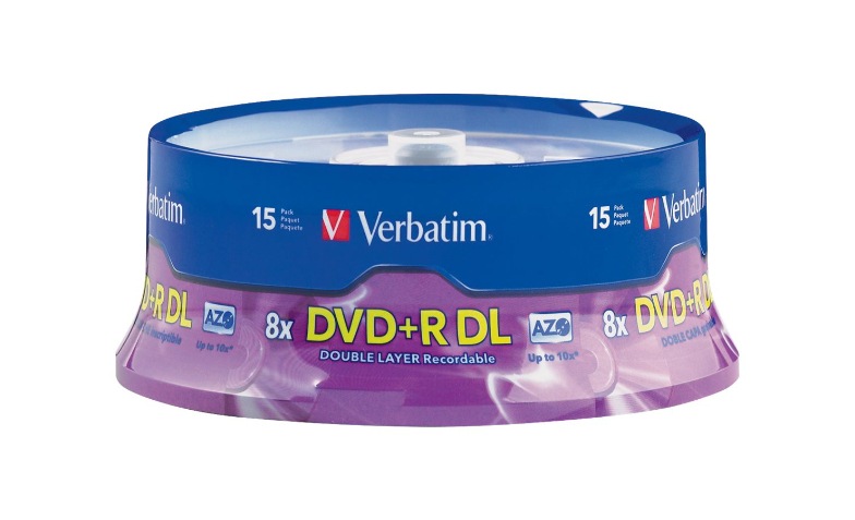 Verbatim - DVD+R DL x 15 - 8.5 GB - storage media - 95484 - DVD