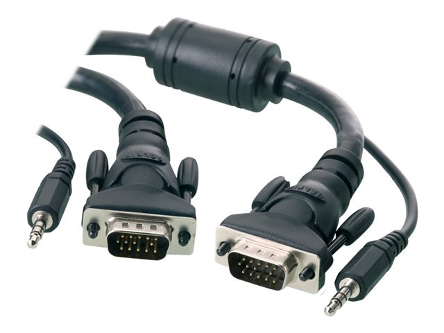 Belkin SVGA/VGA 3.5mm Audio Monitor Cable HD15 TO HD15 M/M VGA/Audio 15ft

