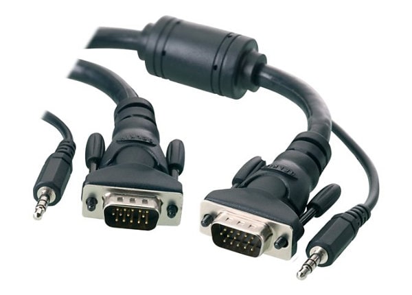 Belkin SVGA/VGA 3.5mm Audio Monitor Cable HD15 TO HD15 M/M VGA/Audio 15ft
