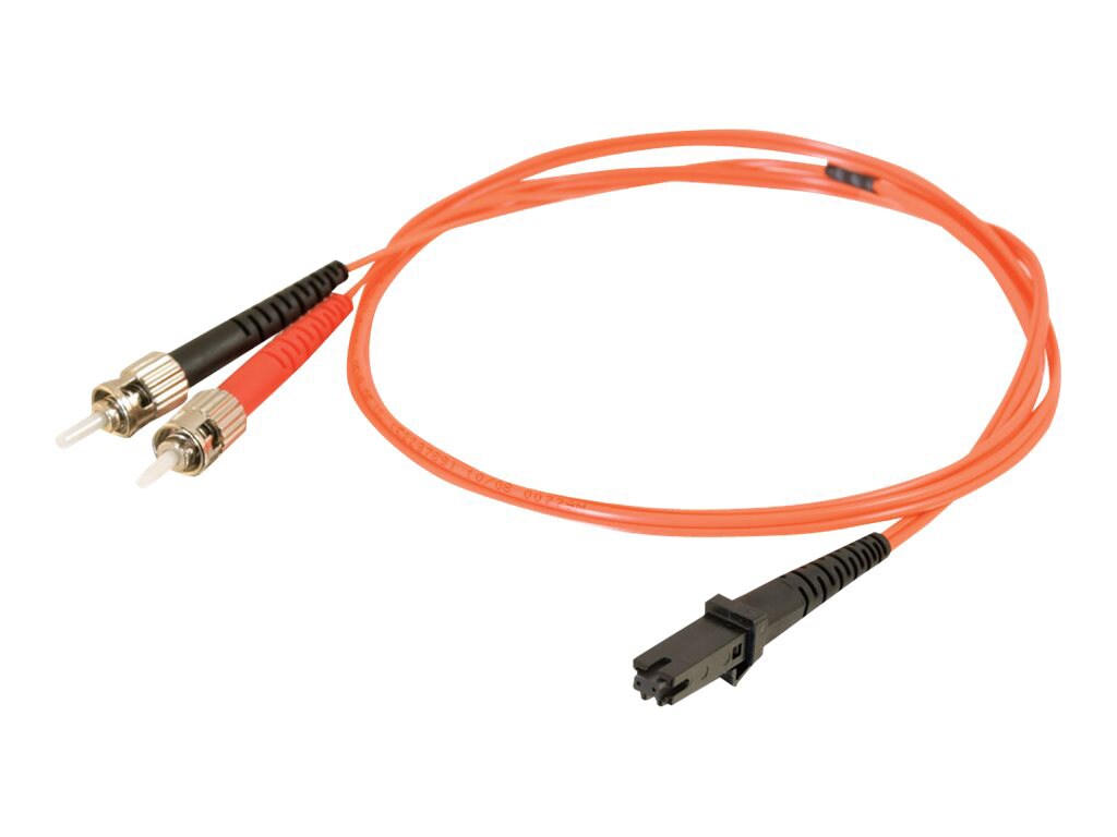 C2G 1m MTRJ-ST 62.5/125 OM1 Duplex Multimode Fiber Cable - Orange
