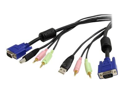 StarTech.com 4-in-1 USB VGA KVM Cable with Audio and Microphone - keyboard