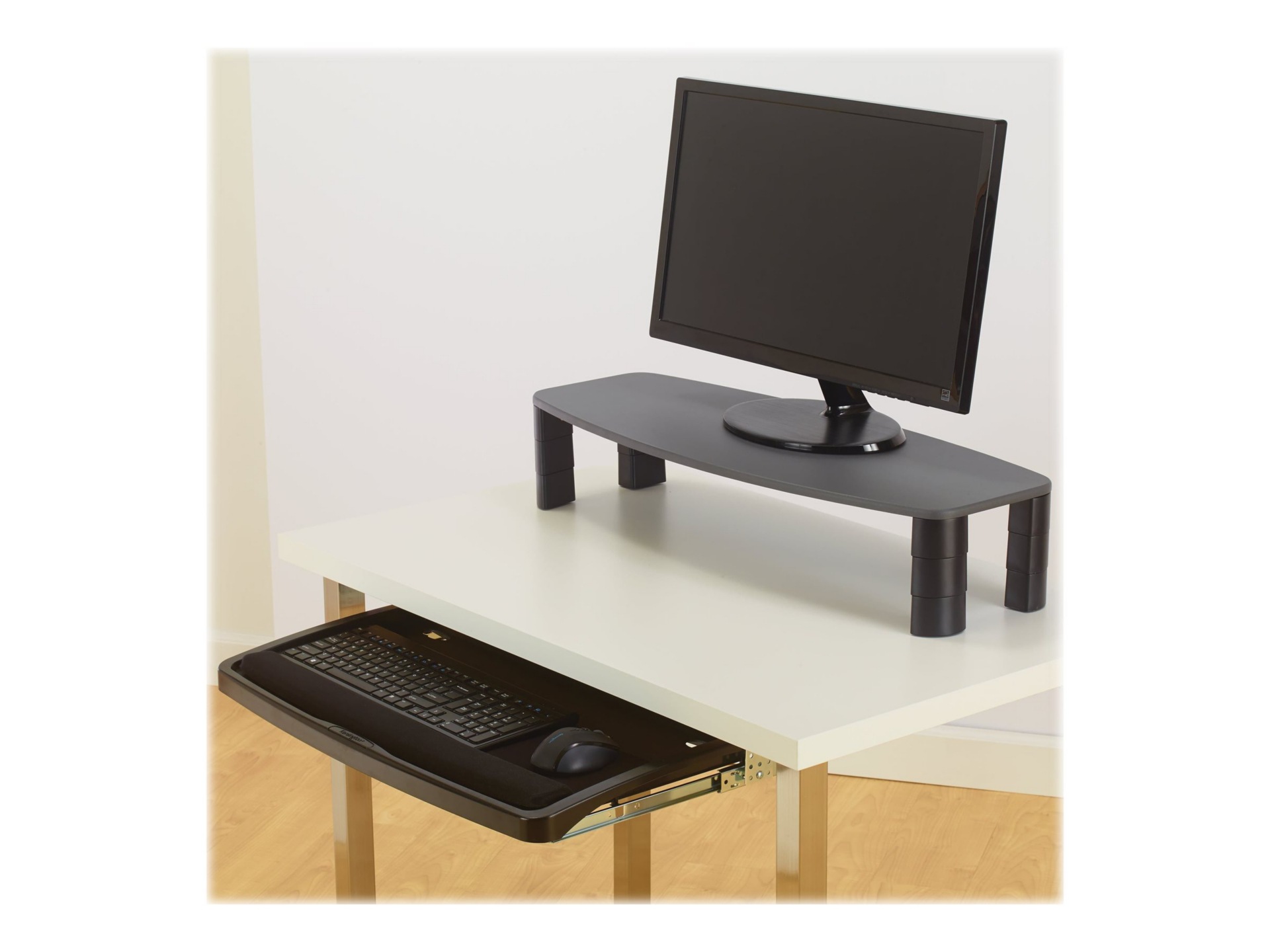 Kensington Over/Under Keyboard Drawer with SmartFit System - monitor stand with keyboard drawer