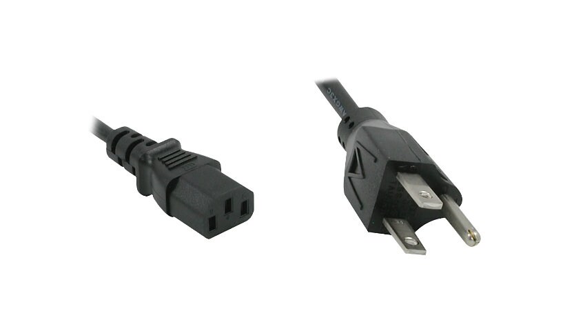 C2G 1ft Universal Power Cord - 18 AWG - NEMA 5-15P to IEC320C13 - power cab