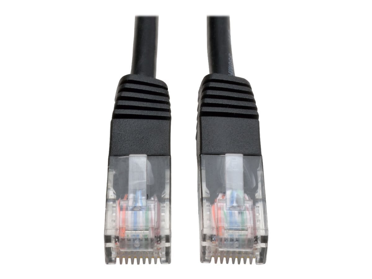 Eaton Tripp Lite Series Cat5e 350 MHz Molded (UTP) Ethernet Cable (RJ45 M/M), PoE - Black, 2 ft. (0.61 m) - patch cable