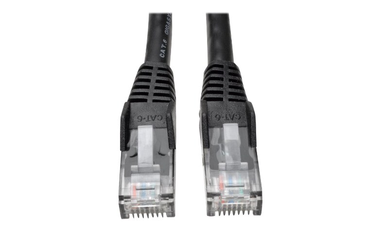 CAT6 Gigabit Snagless Molded Patch Cable, 1 ft, Black