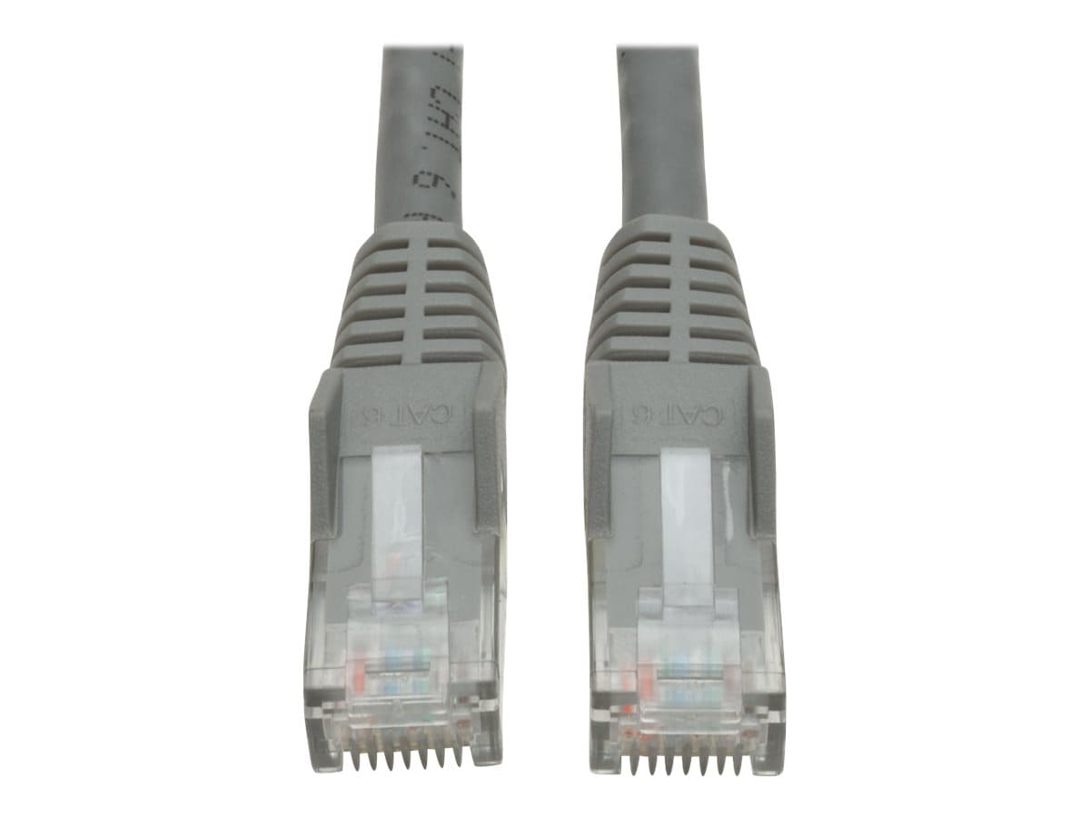 Eaton Tripp Lite Series Cat6 Gigabit Snagless Molded (UTP) Ethernet Cable (RJ45 M/M), PoE, Gray, 2 ft. (0.61 m) - patch