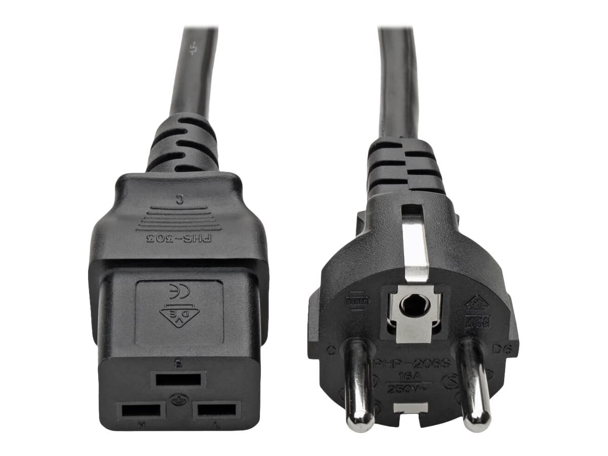 Tripp Lite 8ft 2-Prong Computer Power Cord European Cable C19 to