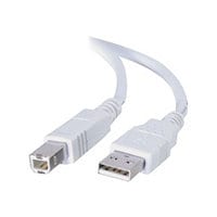C2G 9.8ft USB to USB B Cable - USB A to USB B - USB 2.0 - White - M/M - câble USB - USB pour USB type B - 3 m