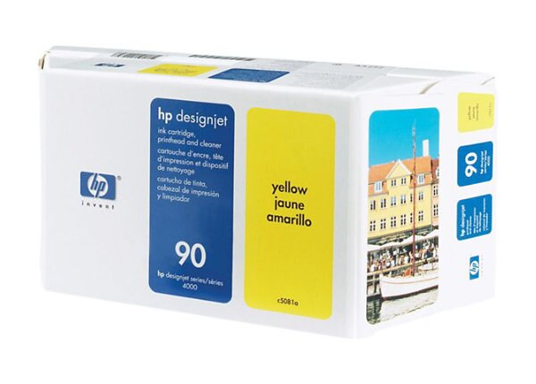 HP 90 Yellow Value Pack (C5081A) Cartirdge, Printhead and Cleaner