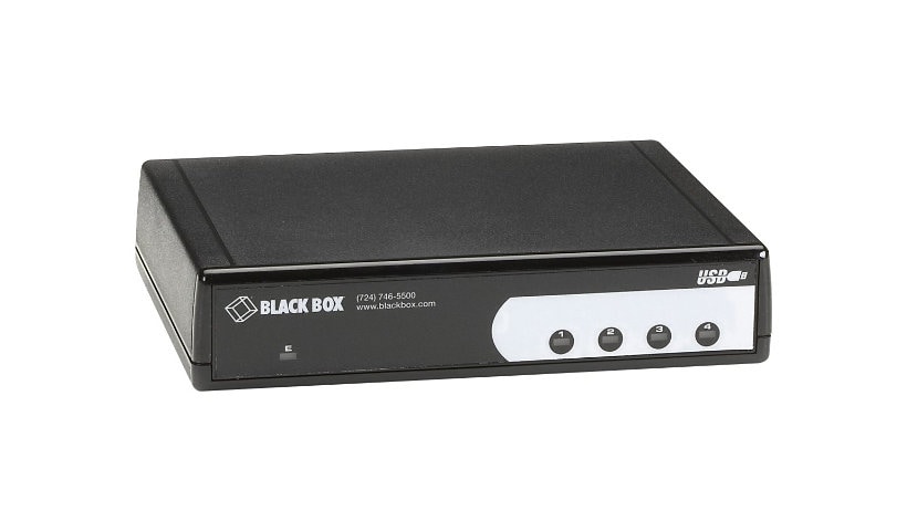 Black Box 4-Port USB to RS232 Serial Adapter / Converter, 4 x DB9 Male