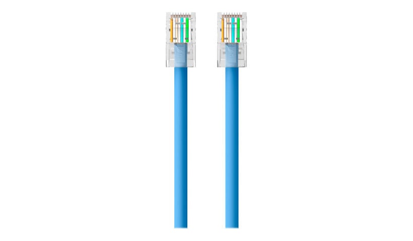 Belkin Cat6 14ft Blue Ethernet Patch Cable, No Boot, UTP, 24 AWG, RJ45, M/M, 14'