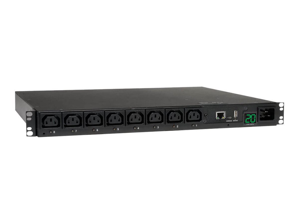 Tripp Lite PDU Switched 3.2-3.8kW 200V-240V 20A 8 C13 C20 / L6-20P 1URM TAA