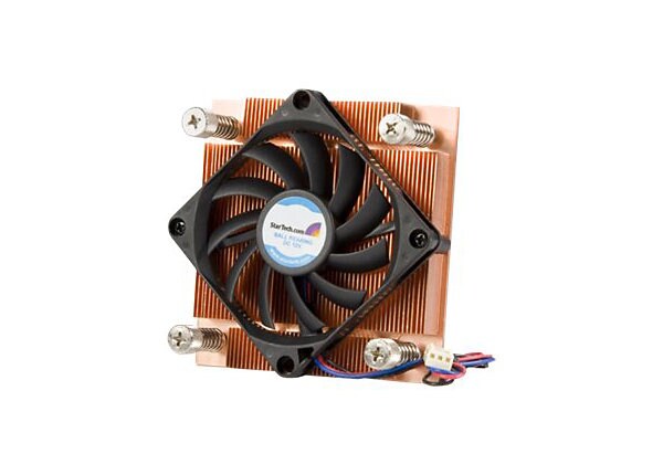 StarTech.com 1U Low Profile 70mm Socket 775 CPU Cooler Fan w/ Heatsink & TX3 - processor cooler - 1U