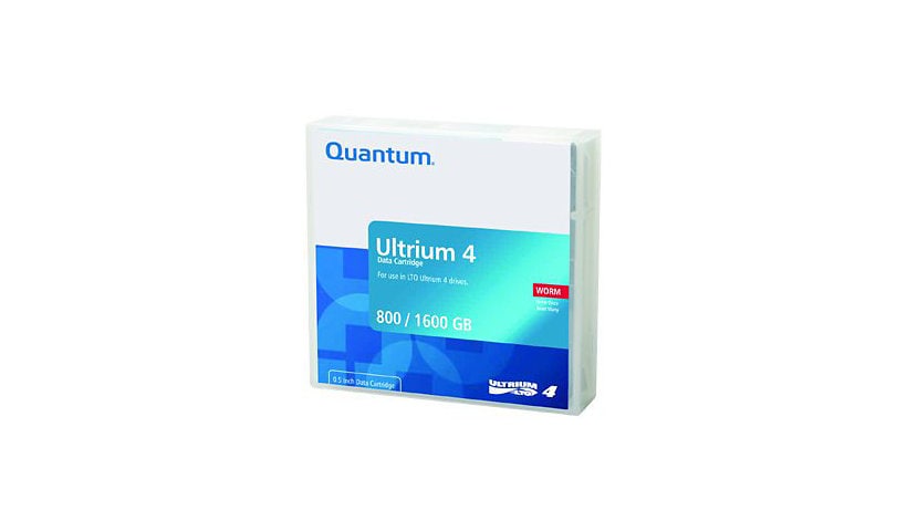 Quantum LTO 4 WORM Tape Media Cartridge - 800GB/1.6TB Single Pack