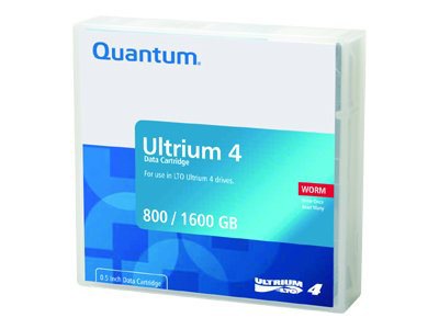 Quantum data cartridge - LTO Ultrium 4 WORM - pre-labeled