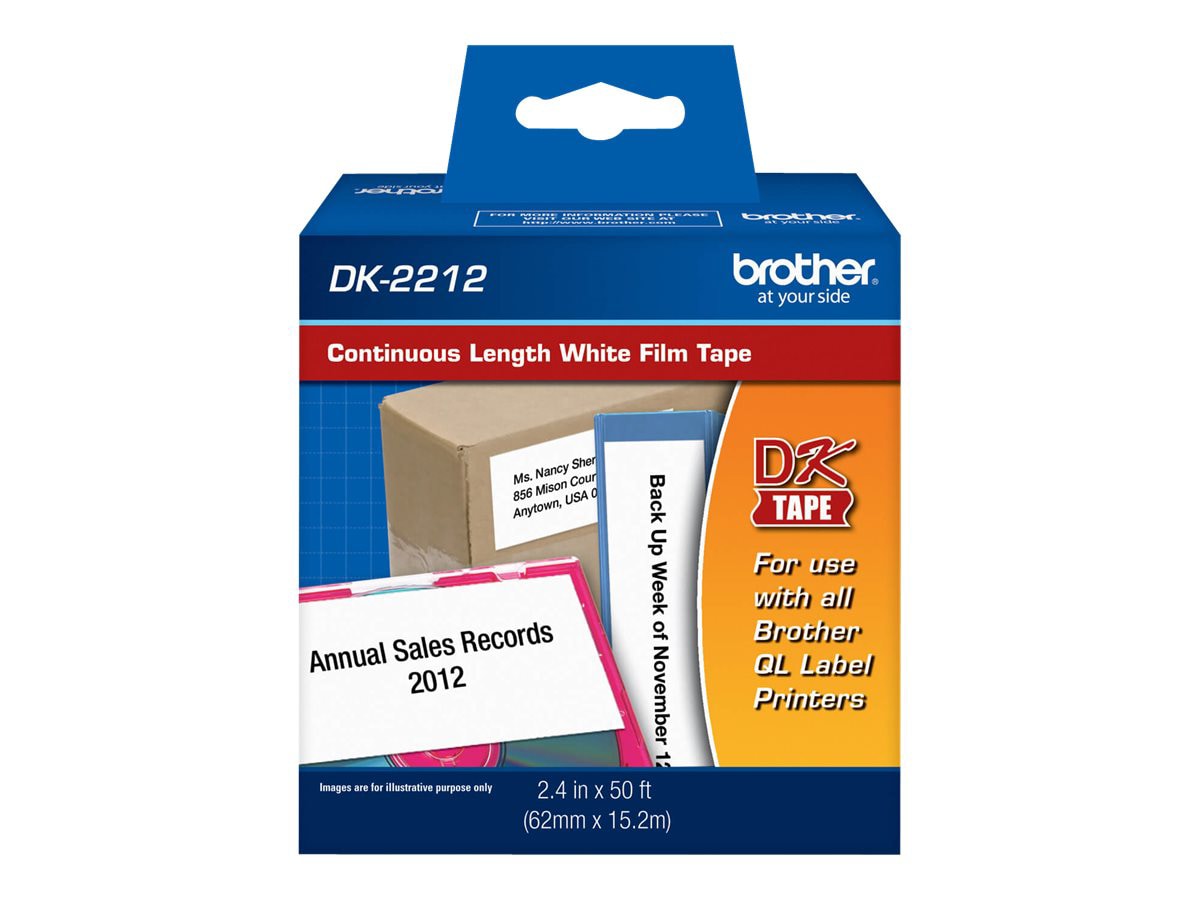 Brother 6.2cm(2-3/7") Continuous Length Film Tape White