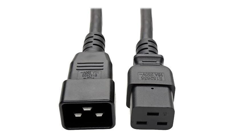 Tripp Lite 6ft Power Cord Extension Cable C19 to C20 Heavy Duty 20A 12AWG 6' - power cable - IEC 60320 C19 to IEC 60320