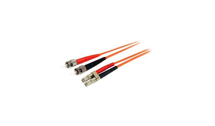 StarTech.com 2m Fiber Optic Cable - Multimode Duplex 62.5/125 - LSZH - LC/ST - OM1 - LC to ST Fiber Patch Cable