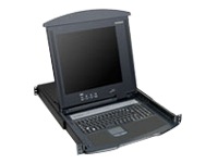 ATEN 19” Rack Mountable LCD Console with Dual-Rail and PS/2 Mouse Feature