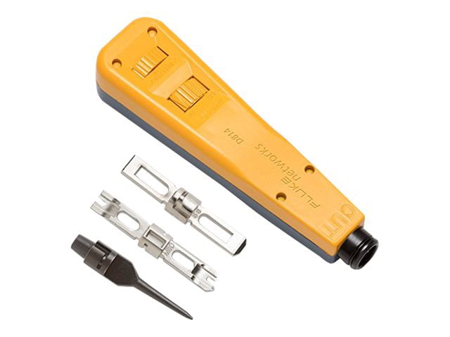 Fluke Networks D814 Impact Punch Down Tool with EverSharp 110, EverSharp 66 Blades and Wood Screw Starter Punch -