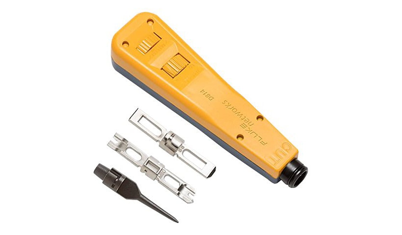 Fluke Networks D814 Impact Punch Down Tool with EverSharp 110, EverSharp 66 Blades and Wood Screw Starter Punch -