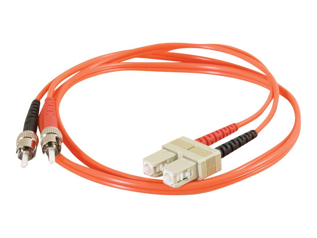 C2G 1m SC-ST 62.5/125 OM1 Duplex Multimode PVC Fiber Optic Cable - Orange -