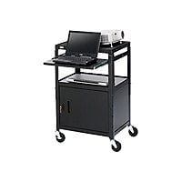 Bretford Basics Adjustable Projector Cart with Cabinet CA2642NS-E5 - cart - for projector / notebook - black powder