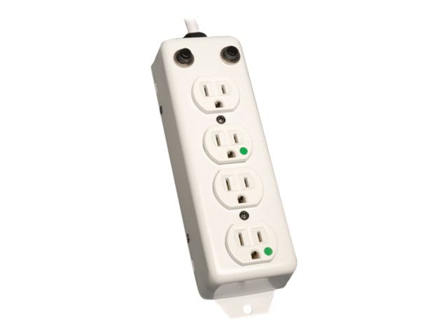 Tripp Lite Safe-IT Power Strip Hospital Medical Antimicrobial 120V 4 Outlet UL1363A 15' Cord Metal - power strip