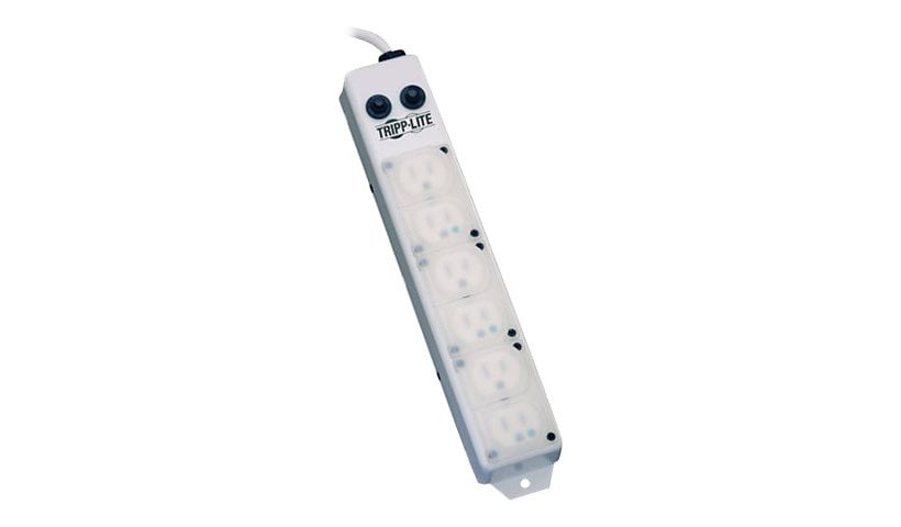 Tripp Lite Safe-IT For Patient-Care Vicinity - UL 1363A Medical-Grade Antimicrobial Power Strip 6 15A Hospital-Grade