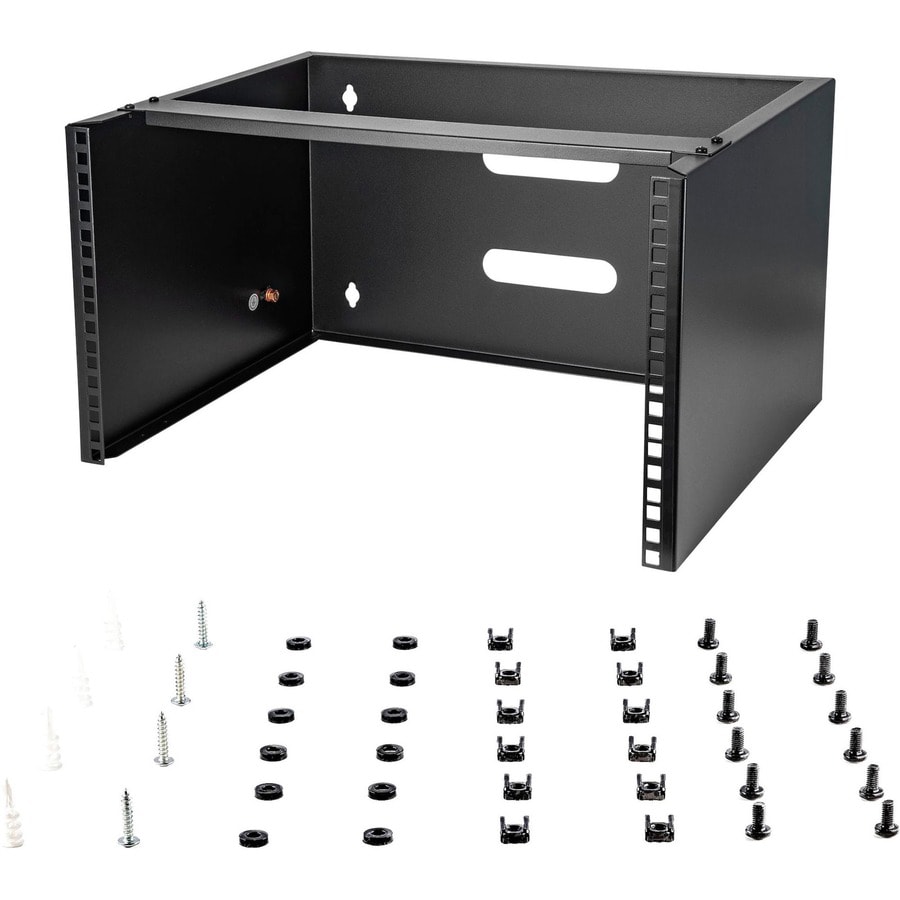 StarTech.com 6U Wall Mount Rack, 14in Deep, 19inch Network Rack for Patch Panel/Network Equipment