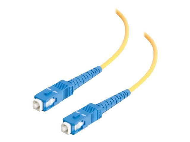 C2G SC-SC 9/125 OS1 Simplex Singlemode PVC Fiber Optic Cable - patch cable - 16.4 ft - yellow