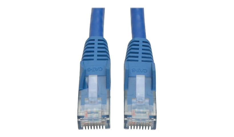 Eaton Tripp Lite Series Cat6 Gigabit Snagless Molded (UTP) Ethernet Cable (RJ45 M/M), PoE, Blue, 2 ft. (0.61 m) - patch