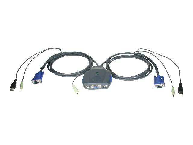 C2G TruLink 2-Port VGA and USB Micro KVM with Audio - KVM / audio / USB switch - 2 ports
