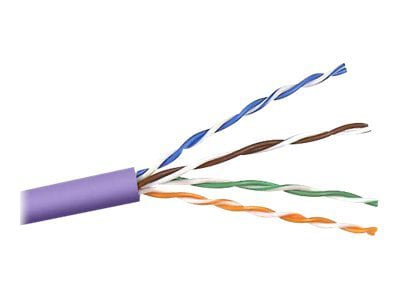Belkin Cat6 1000ft Purple Stranded Bulk Cable, PVC, 4PR, 24 AWG, 1000'